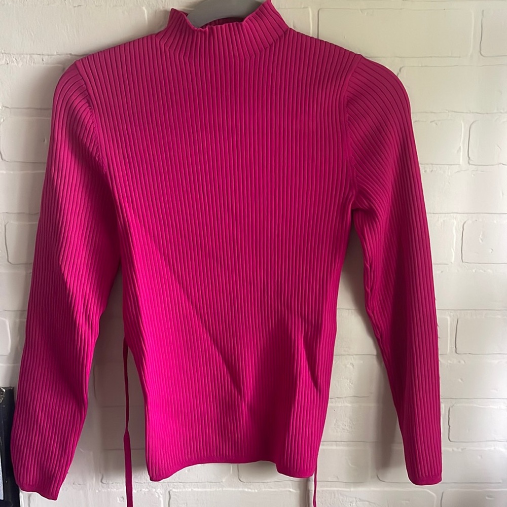 Aritzia Mock-neck Magenta Pink Sweater- Medium